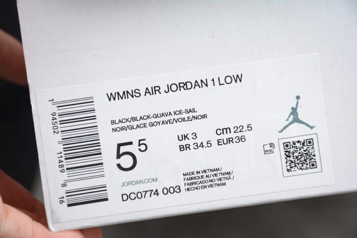 Jordan 1 Low Black Guava Ice - Imagem 13