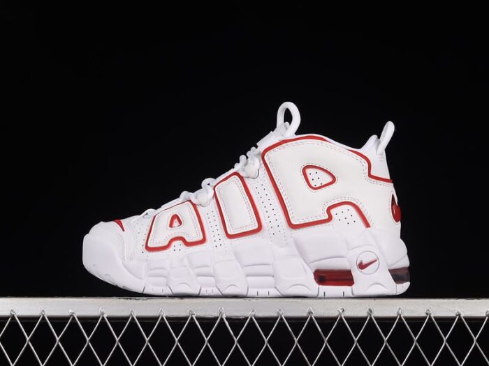 Nike Air More Uptempo White Varsity Red Outline - Imagem 3