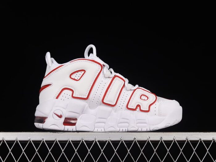 Nike Air More Uptempo White Varsity Red Outline - Imagem 4