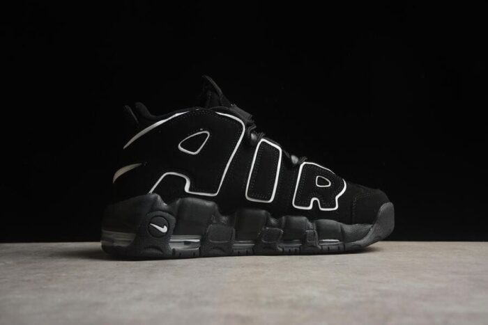 Nike Air More Uptempo Black White - Imagem 4