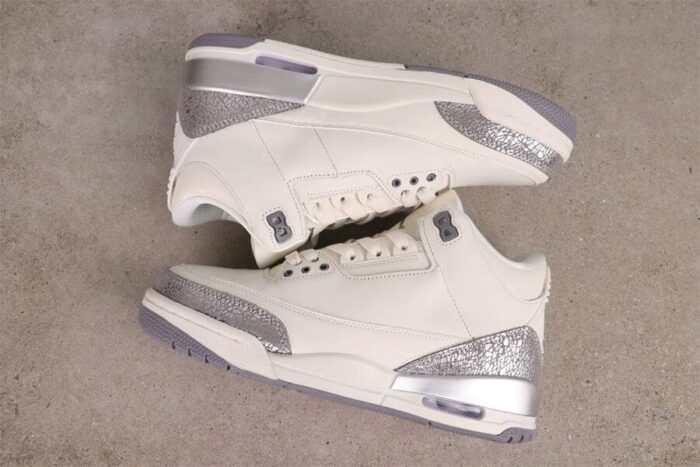 Air Jordan 3 Retro Sail Cement Grey - Imagem 6