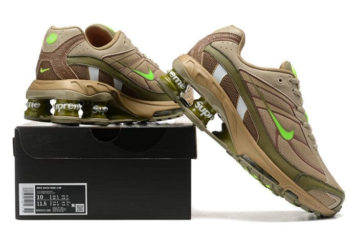 Supreme x Nike Shox Ride 2 Neutral Olive - Imagem 2