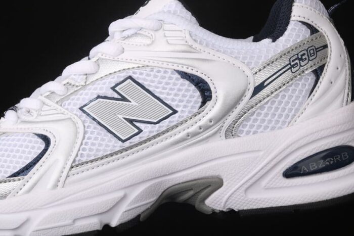 New Balance 530 White Silver Navy - Imagem 4