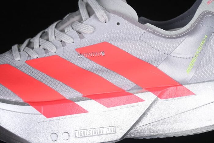 Adidas Adizero Adios Pro 4 Grey Two Lucid Red - Imagem 4