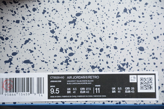 Air Jordan 6 Retro UNC White - Imagem 11