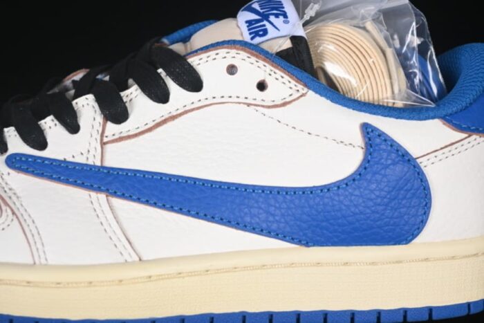 Air Jordan 1 Low Travis Scott x Fragment OG SP Sail Military Blue - Imagem 4