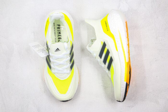 Adidas Ultraboost 21 Solar Yellow White - Imagem 6