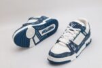 Louis Vuitton LV Trainer Monogram Denim White Blue - Imagem 7