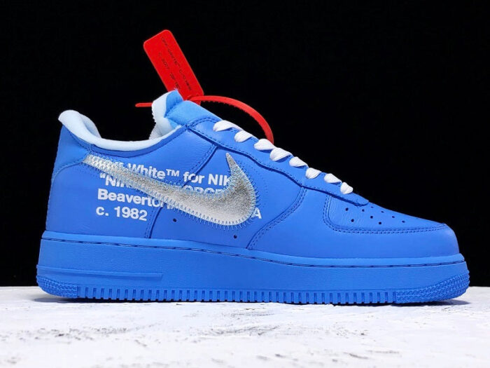 Nike X Off White Air Force 1 Low University Blue - Imagem 3