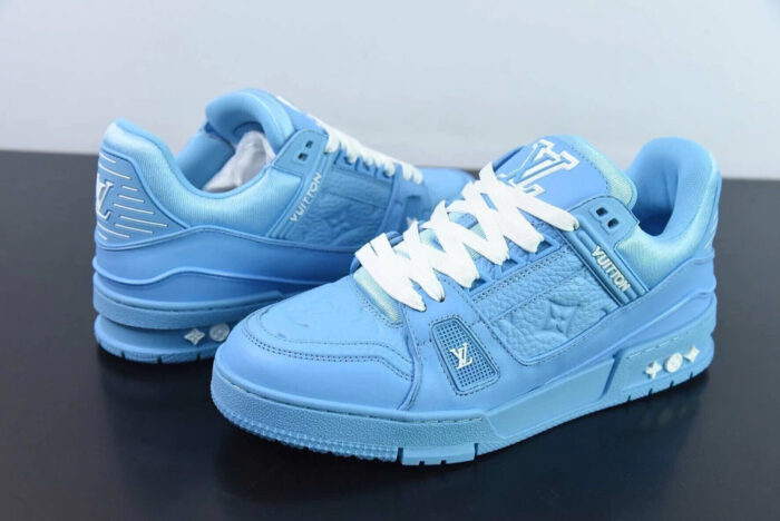 LV Trainer Blue Embossed Monogram - Imagem 5
